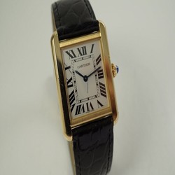Cartier Tank Solo Mens watch Unisex Quartz Gold Steel 2743