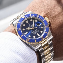 Rolex Submariner Date Mens watch Unisex Gold Steel Automatic 126613LB