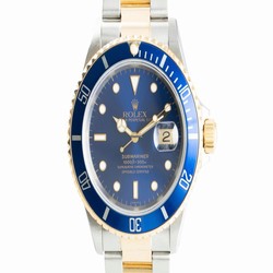 Rolex Submariner Date Mens watch Unisex Gold Steel Automatic 16613