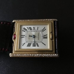 Cartier Mens watch Unisex Quartz Yellow gold 2480