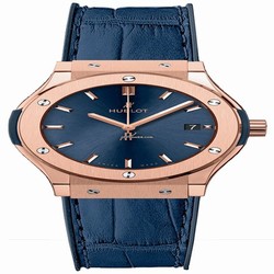 Hublot Classic Fusion Blue Womens watch Quartz Rose gold 581.ox.7180.lr