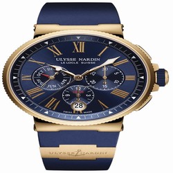 Ulysse Nardin Marine Chronograph Mens watch Unisex Automatic Rose gold 1532-150-3 43
