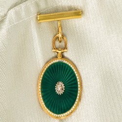 Cartier Mens watch Unisex Manual winding Yellow gold CARTIER 1910 Rare Enamel Diamond 18kt Gold Pocket Watch