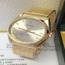 Rolex Oyster Perpetual 34 Mens watch Unisex Yellow gold Automatic 1002