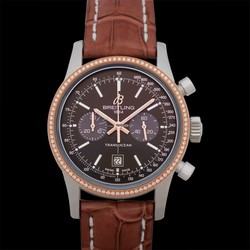 Breitling Transocean Chronograph 38 Mens watch Unisex Automatic Steel U4131053 Q600
